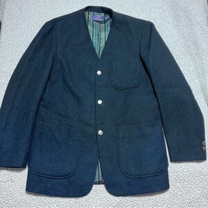 Vintage Pendleton 100% Virgin Wool Blazer Coat Made in USA Medium Blue Green